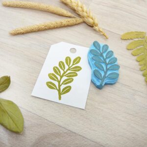 Tampon Plante – feuilles « graine de café »