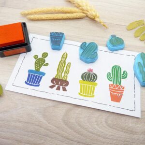 Coffret de tampons « Plantes d’intérieur » n°2 – Les Cactus